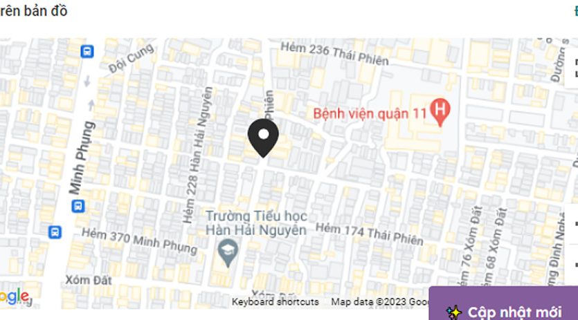 Nhà bán phường 8 quận 11 giá dưới 4 tỷ